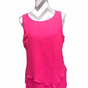 Venus Pink Dressy Knit Sleeveless Tank Top -
